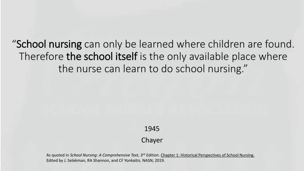 school nursing school nursing can only be learned