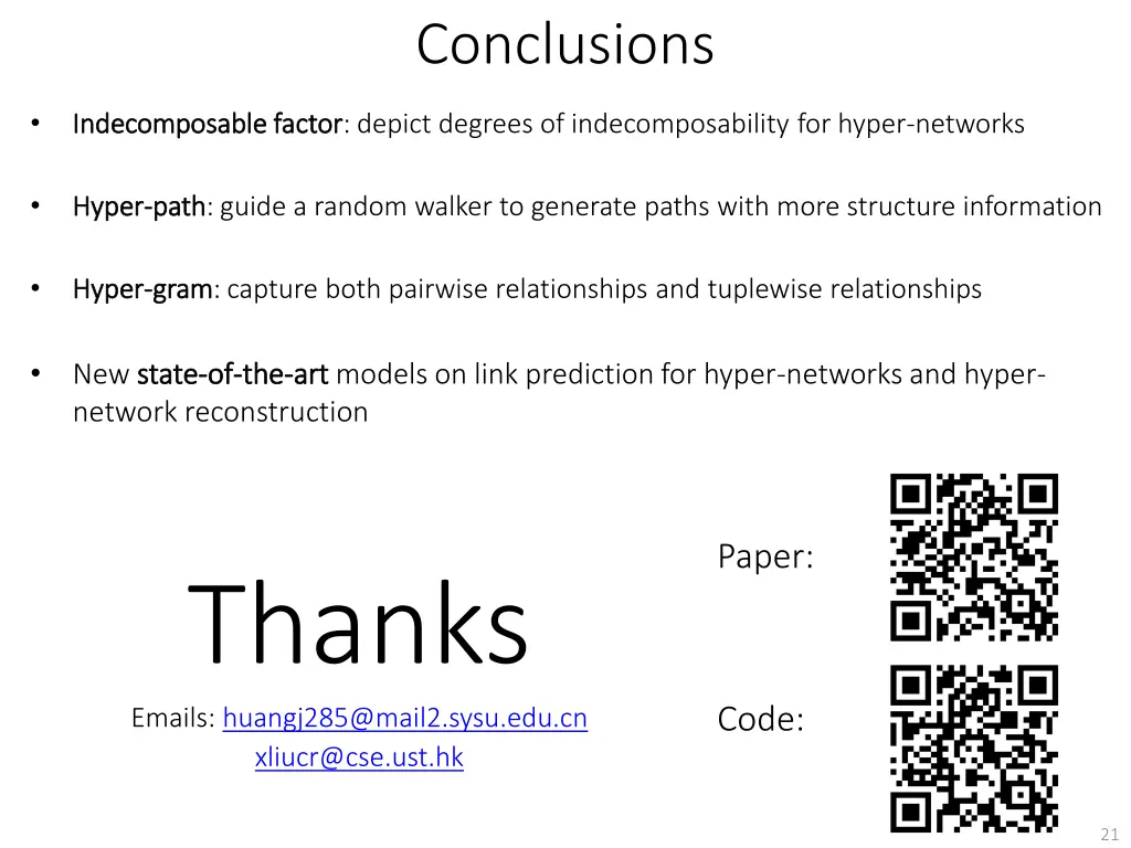 conclusions
