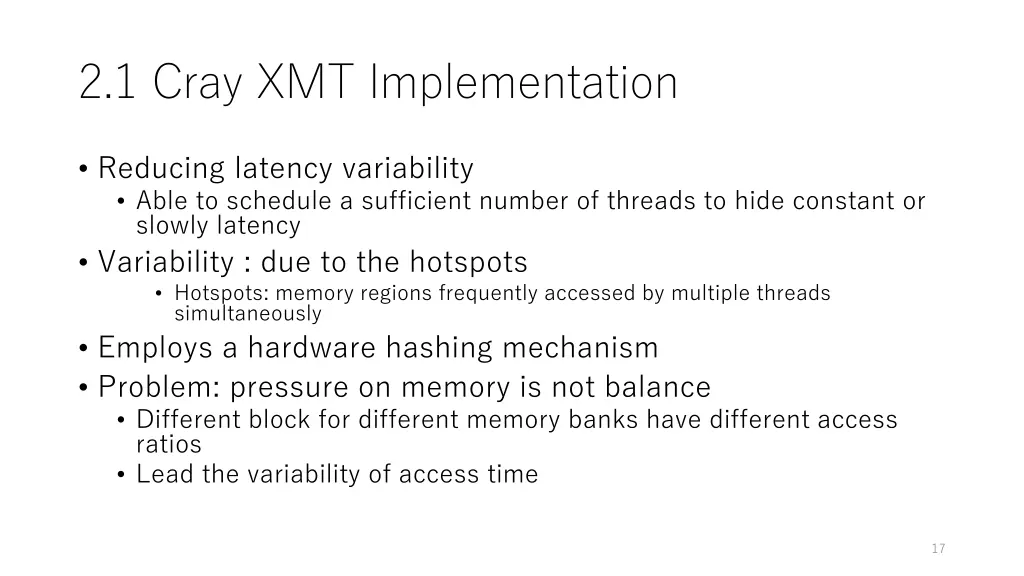 2 1 cray xmt implementation