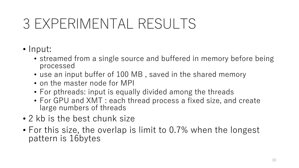 3 experimental results 4