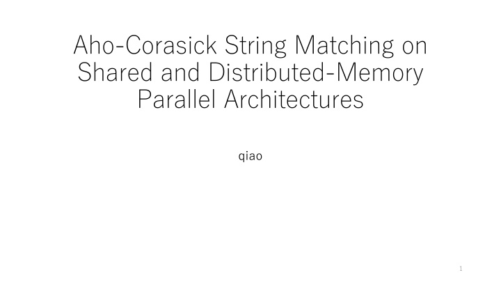 aho corasick string matching on shared