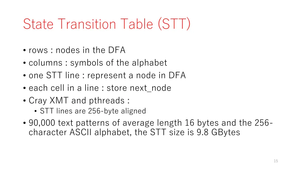 state transition table stt