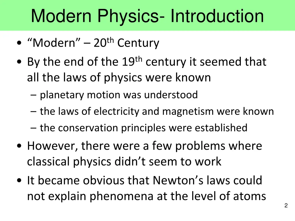 modern physics introduction