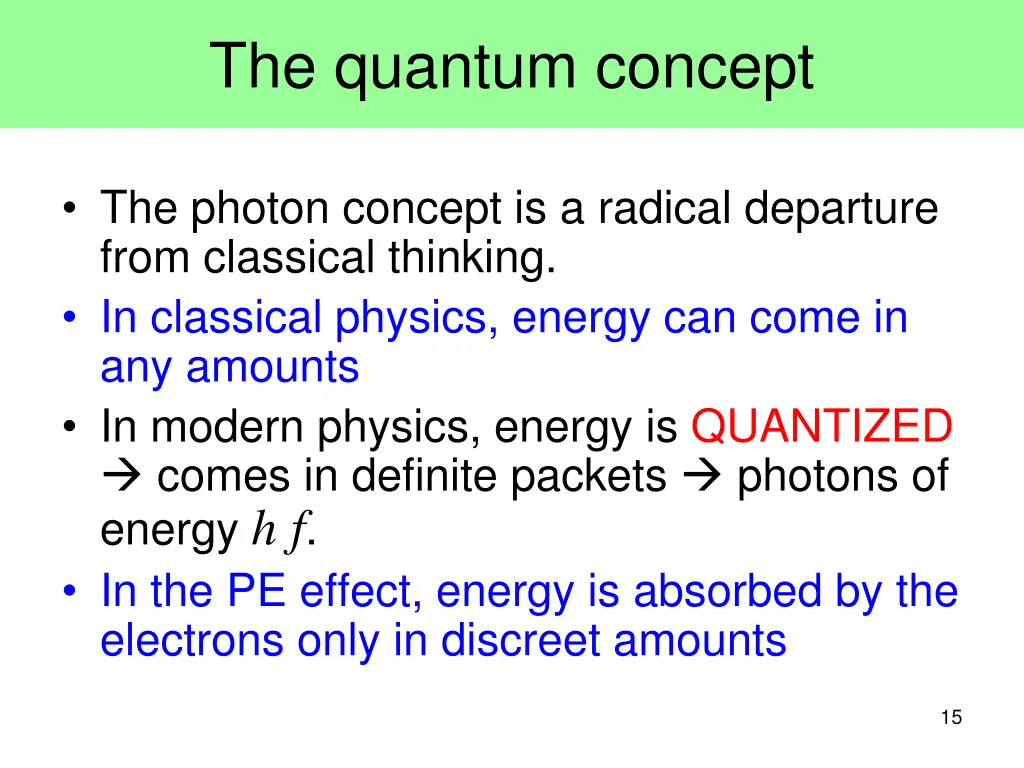 the quantum concept