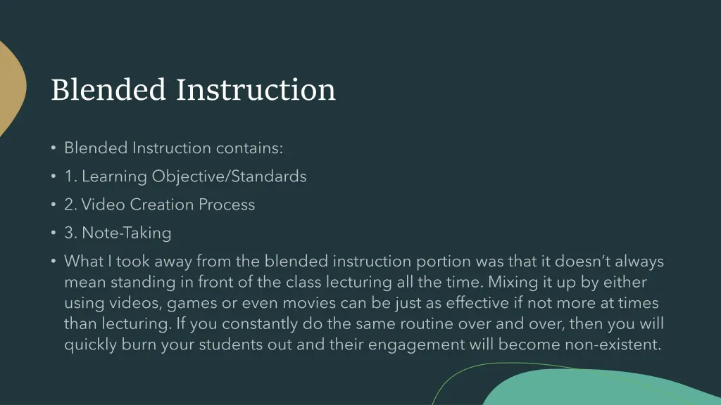 blended instruction