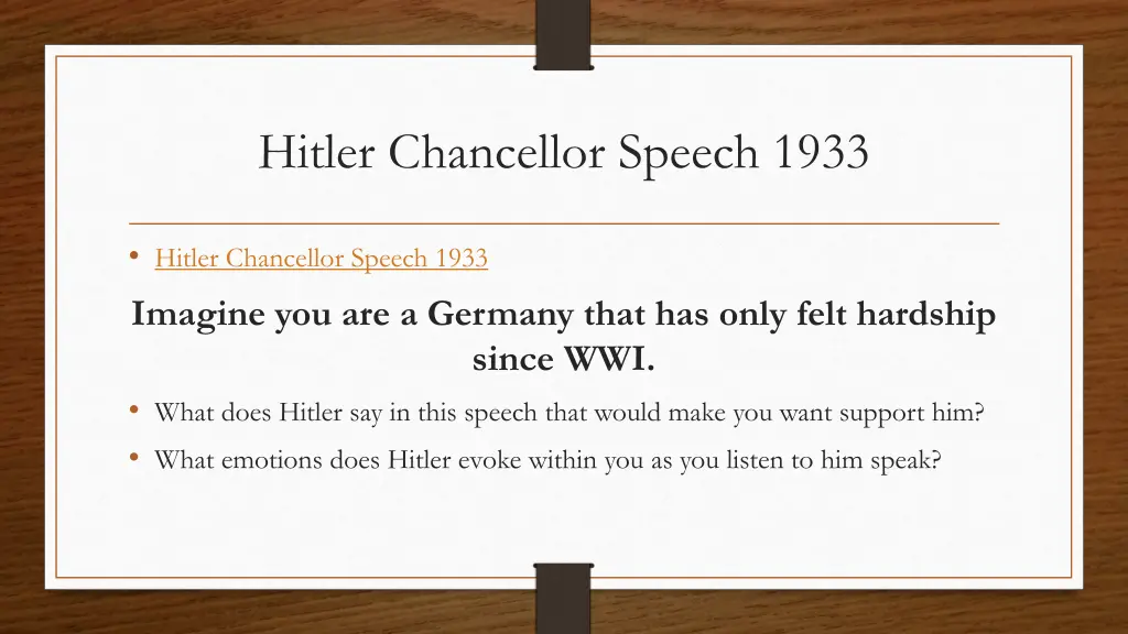 hitler chancellor speech 1933