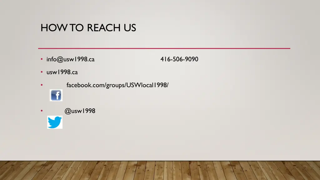 how to reach us