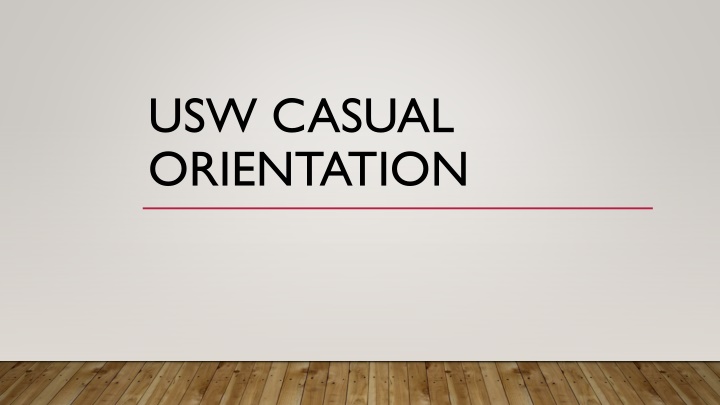 usw casual orientation