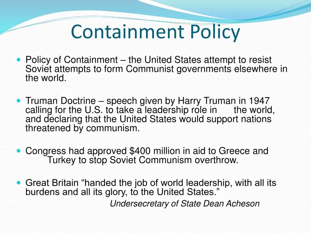 containment policy