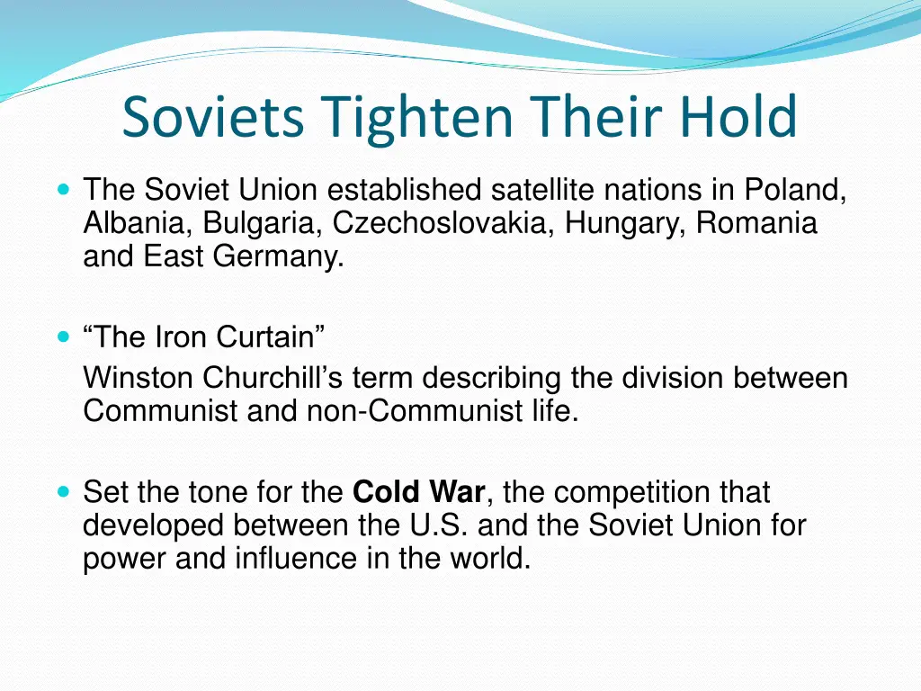 soviets tighten their hold