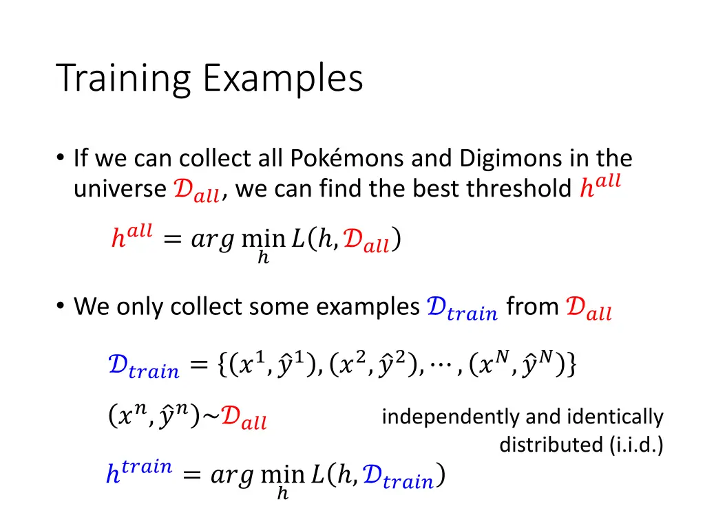 training examples