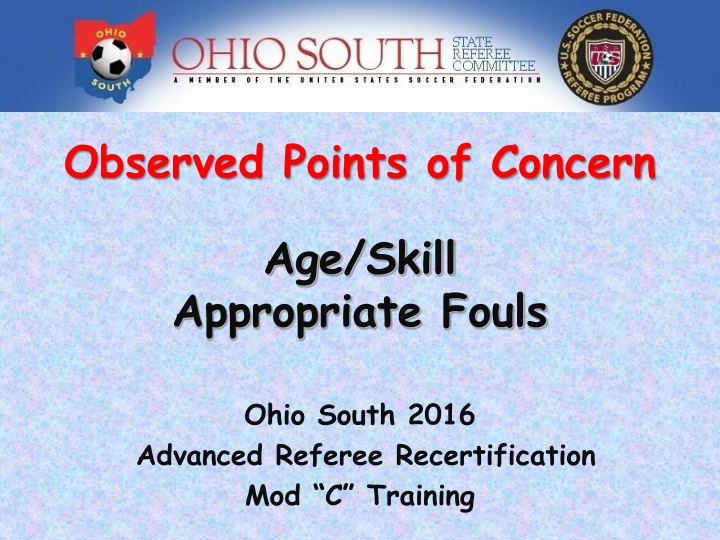 observed points of concern