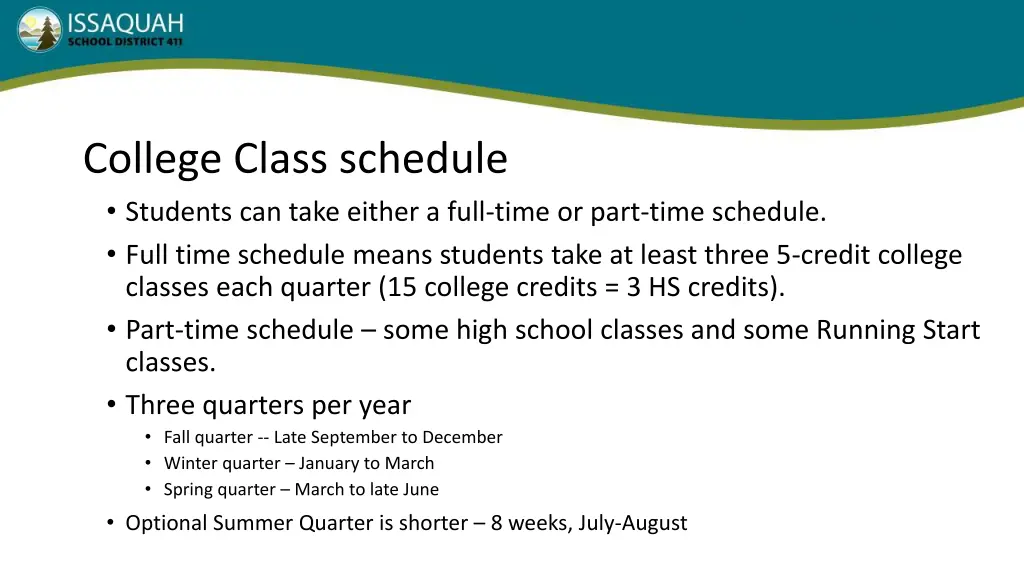 college class schedule students can take either