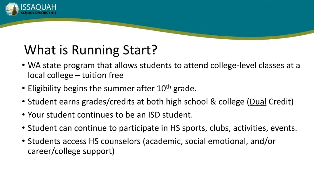what is running start wa state program that