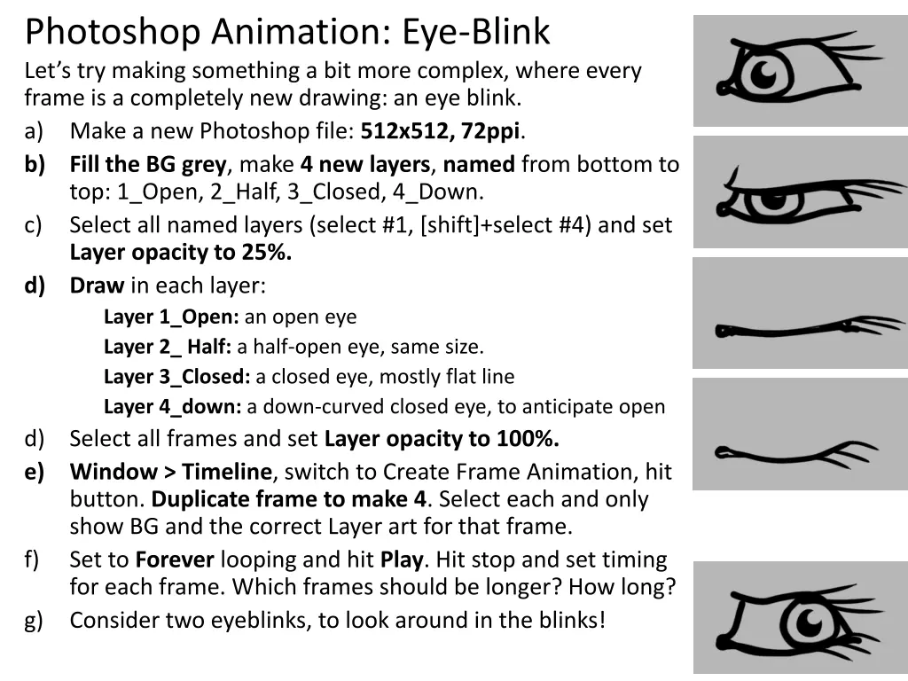 photoshop animation eye blink