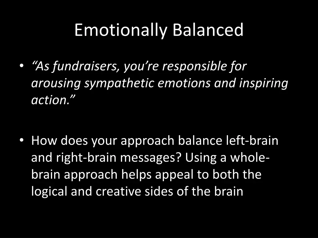 emotionally balanced