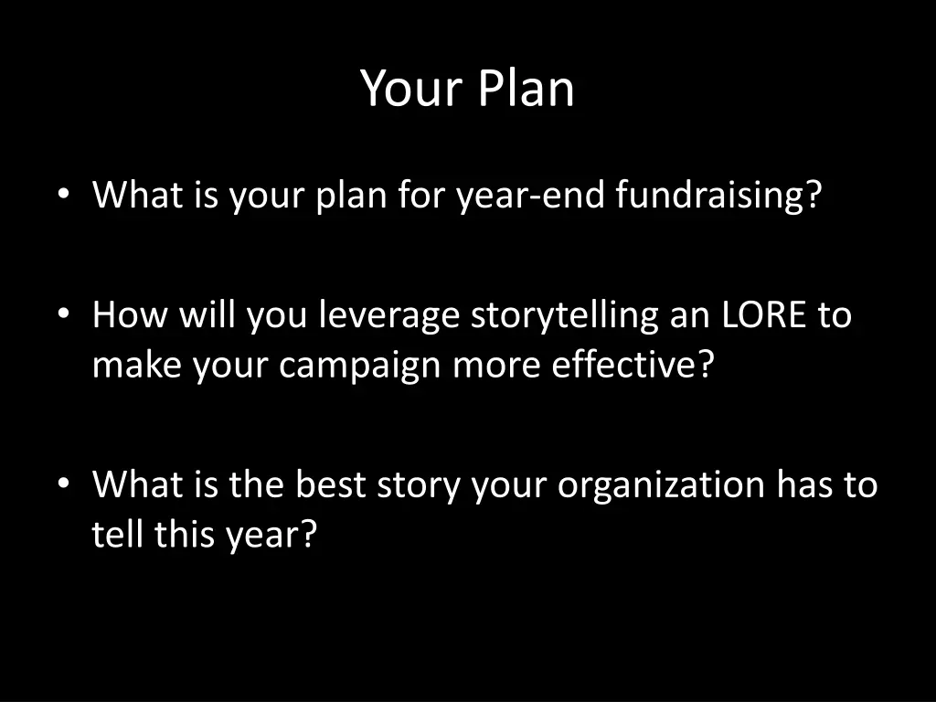 your plan