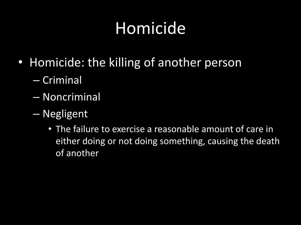 homicide