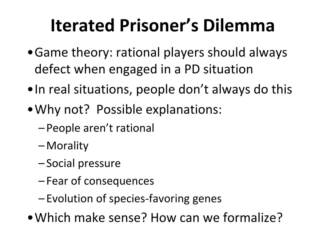iterated prisoner s dilemma