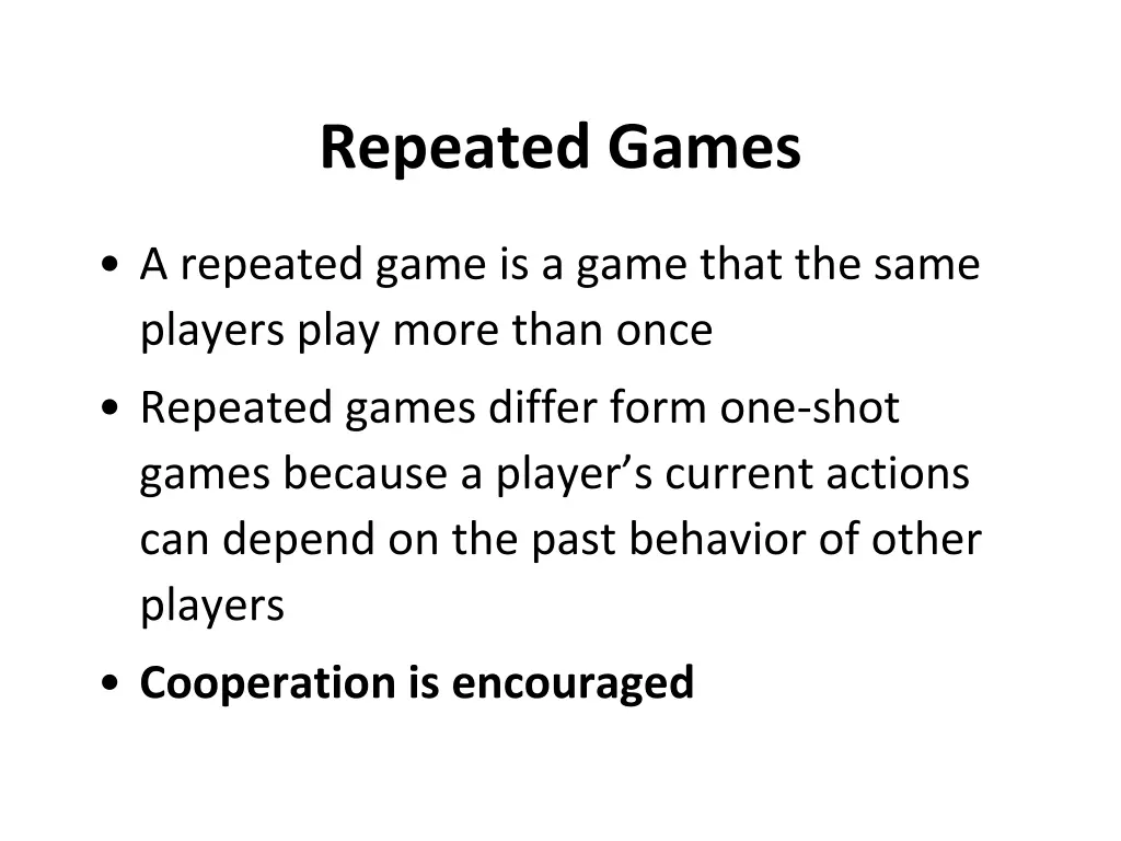 repeated games