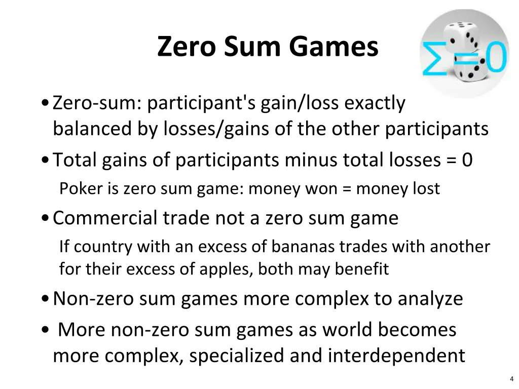 zero sum games