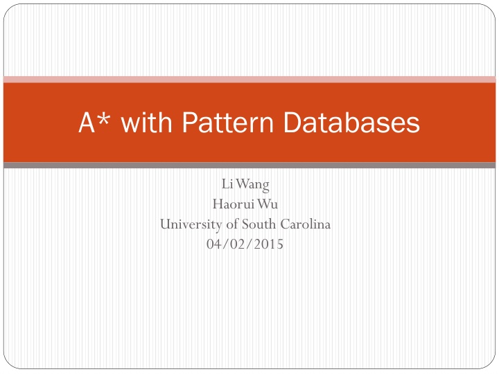 a with pattern databases