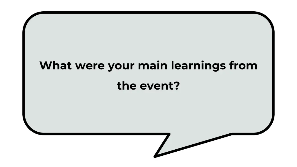 what were your main learnings from