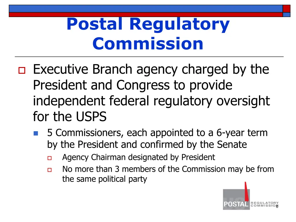 postal regulatory commission