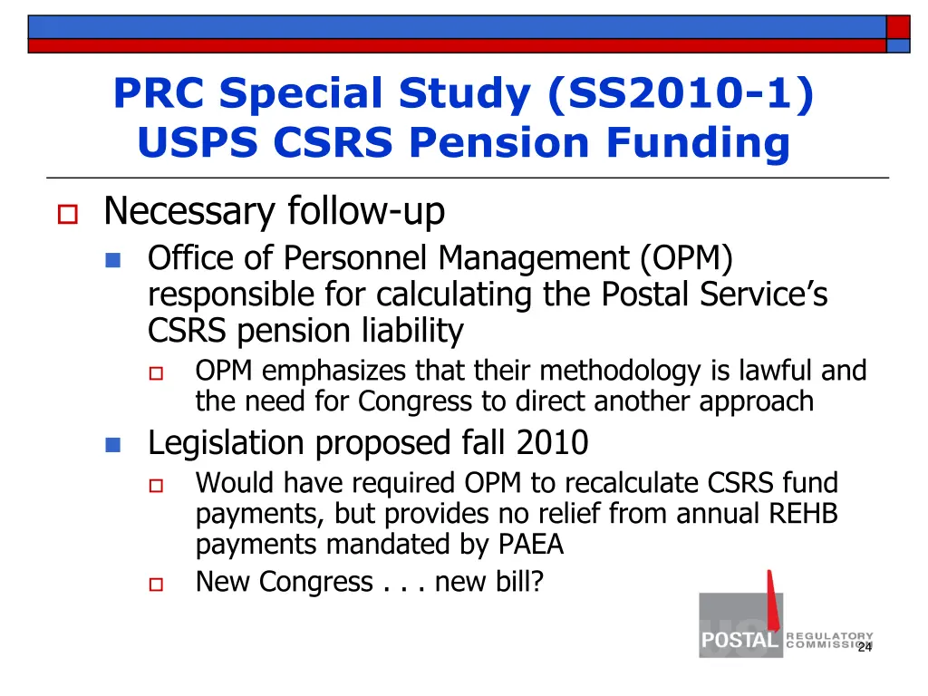 prc special study ss2010 1 usps csrs pension 2