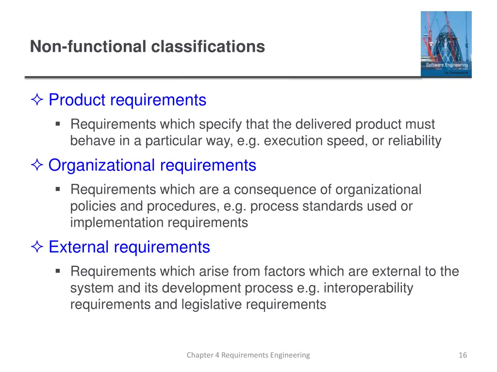 non functional classifications
