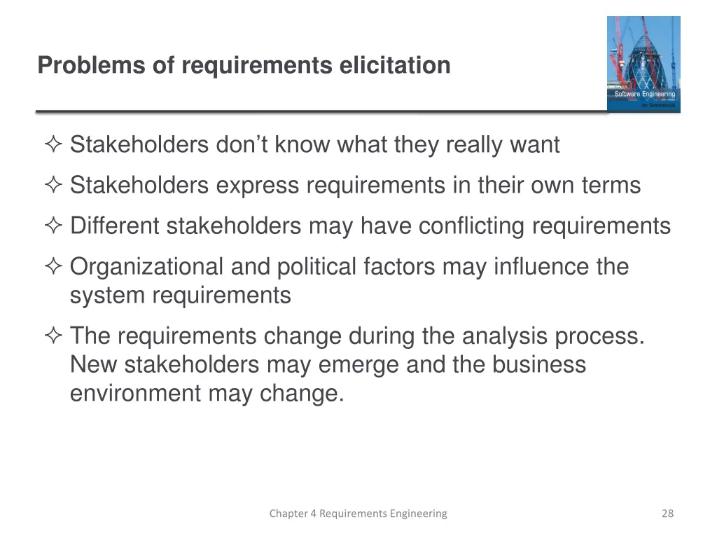 problems of requirements elicitation