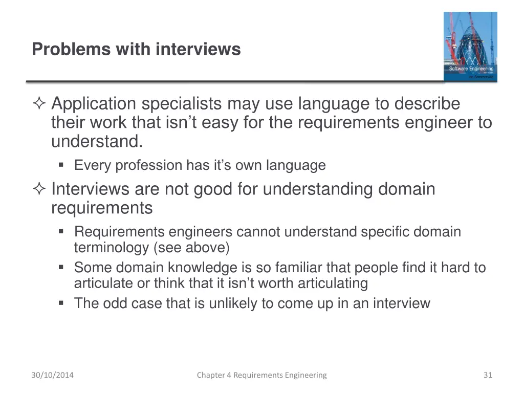 problems with interviews
