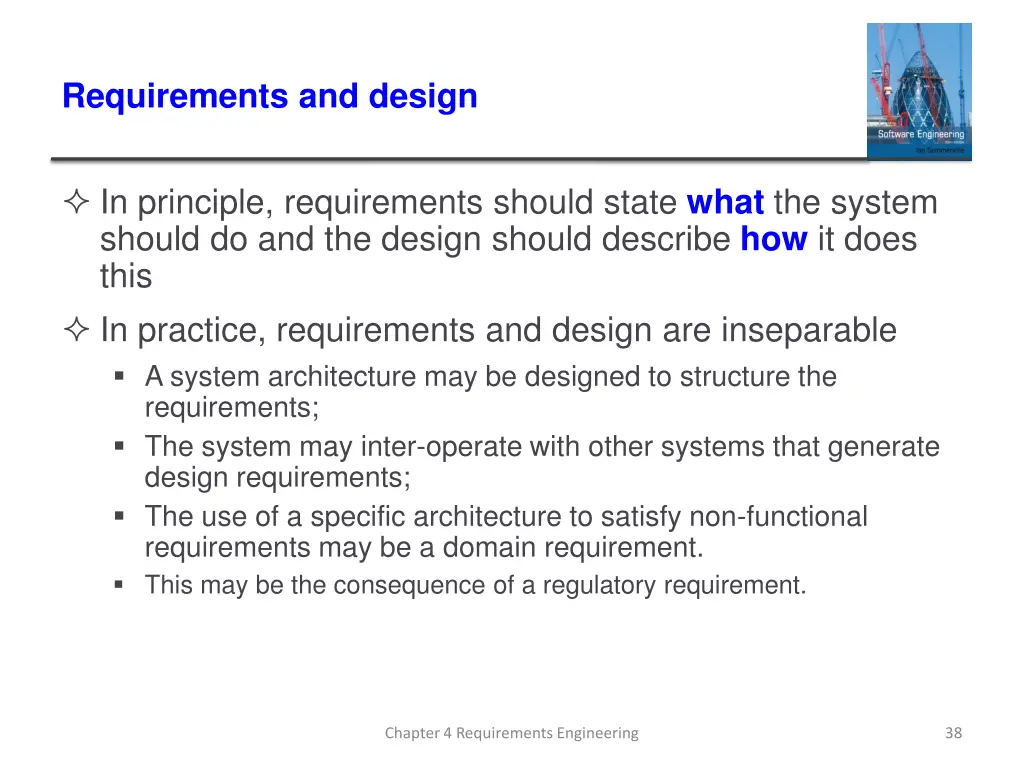 requirements and design