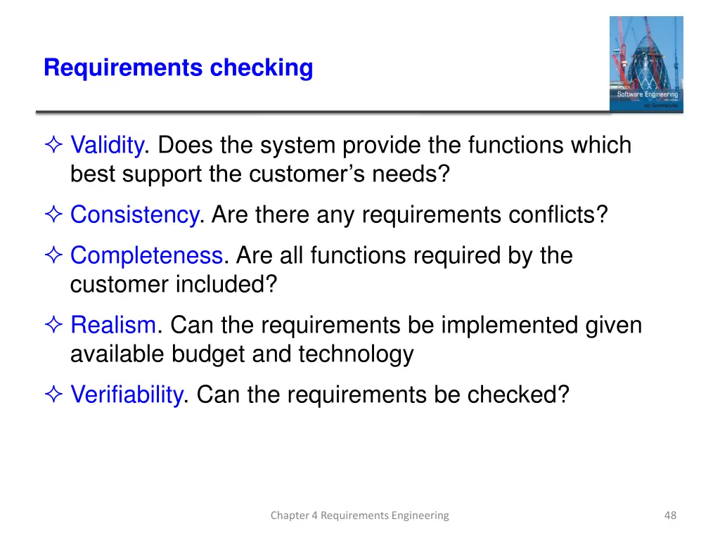 requirements checking