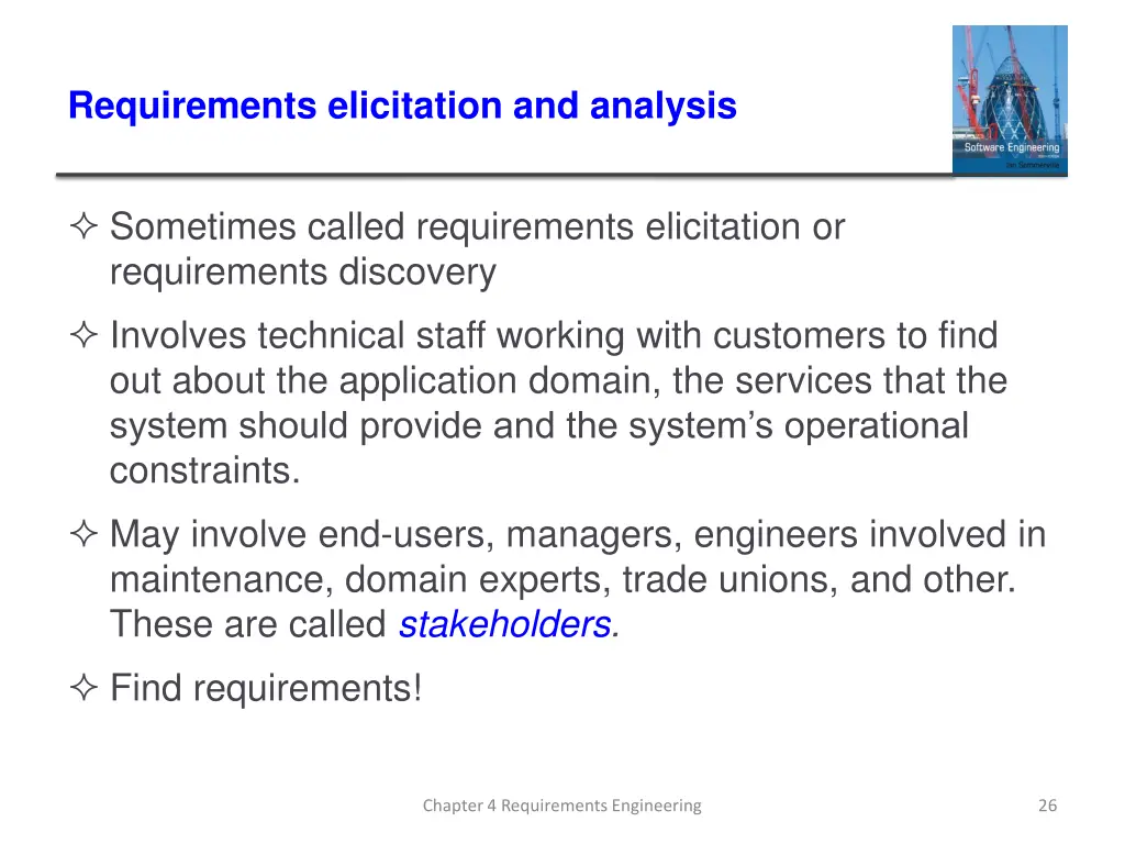 requirements elicitation and analysis