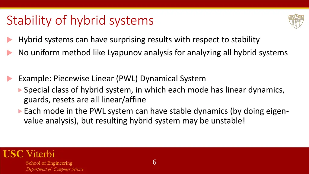 stability of hybrid systems