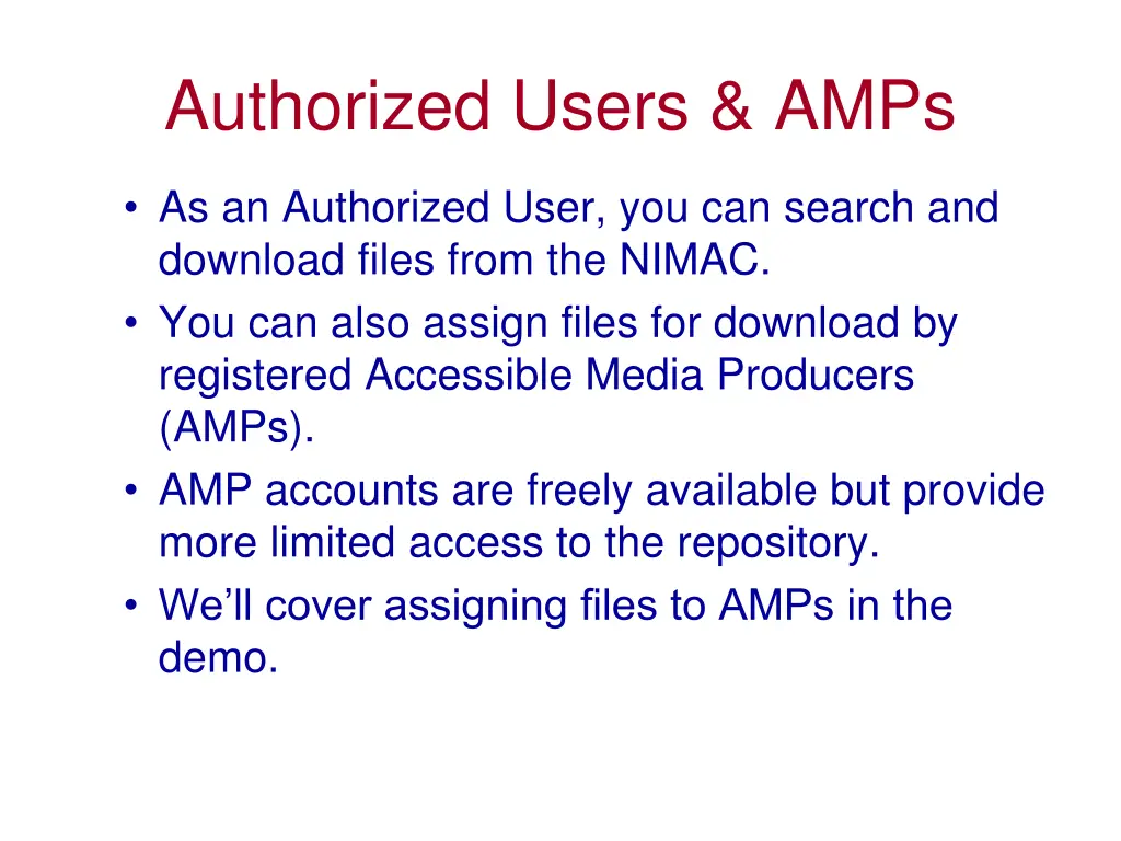 authorized users amps
