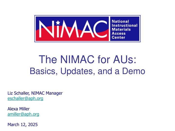 the nimac for aus basics updates and a demo