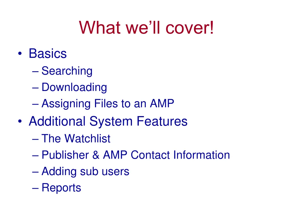what we ll cover