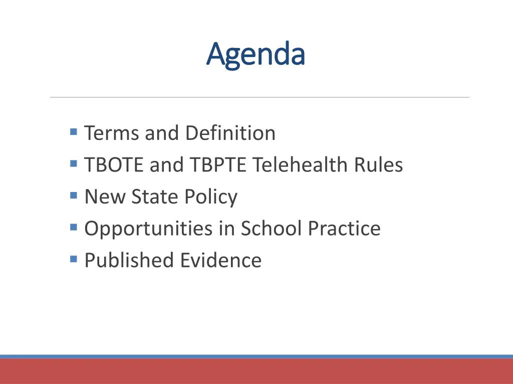 agenda agenda
