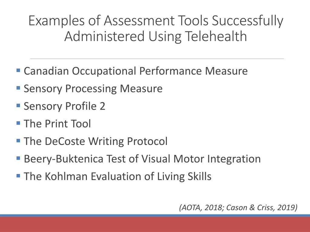 examples of assessment tools successfully