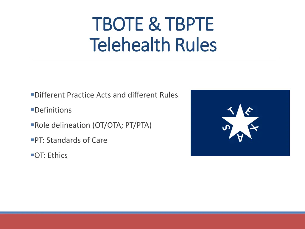 tbote tbpte tbote tbpte telehealth rules
