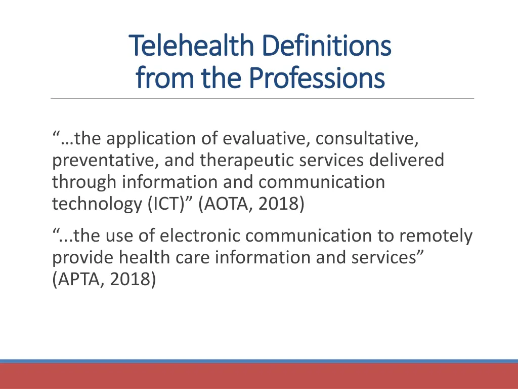 telehealth definitions telehealth definitions