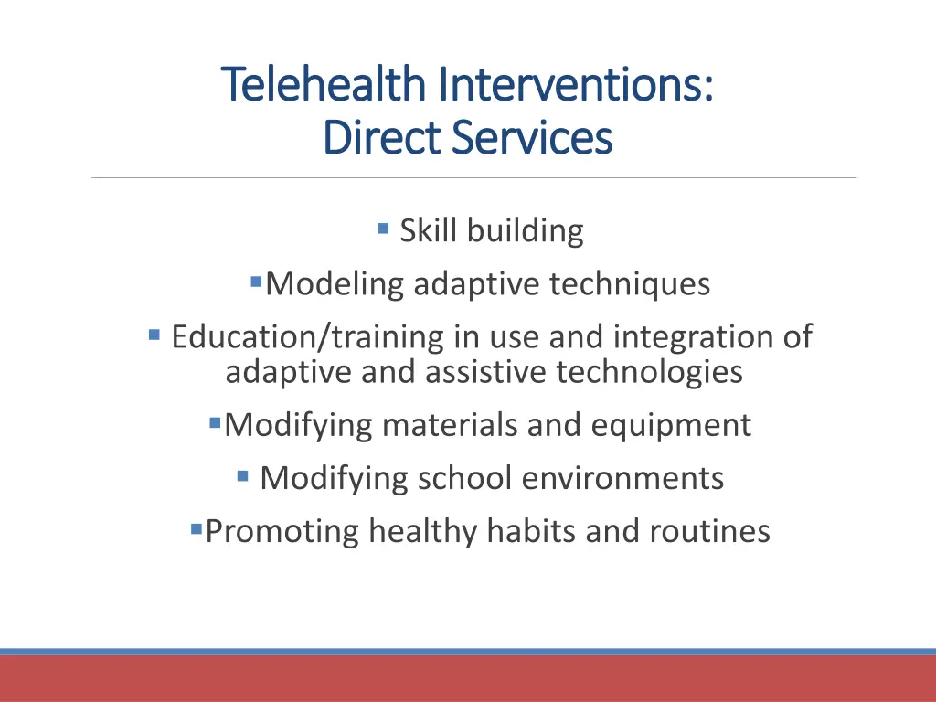 telehealth interventions telehealth interventions
