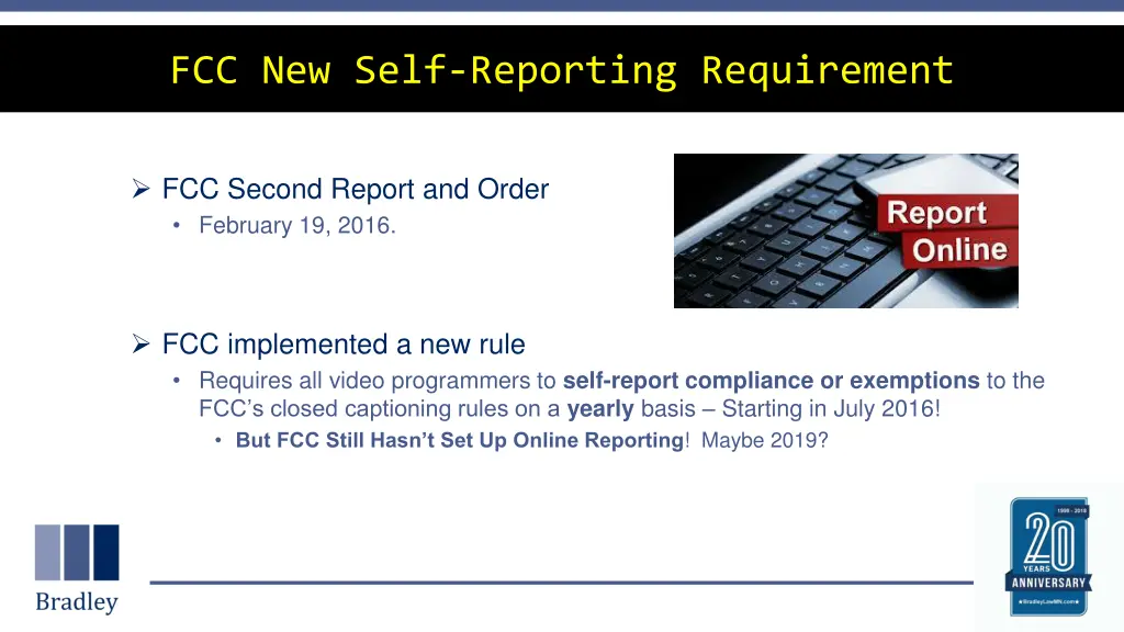 fcc new self reporting requirement