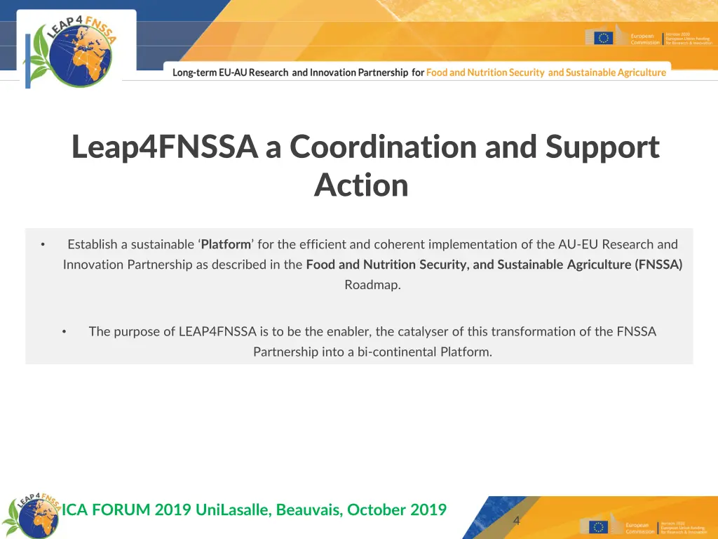 leap4fnssa a coordination and support action