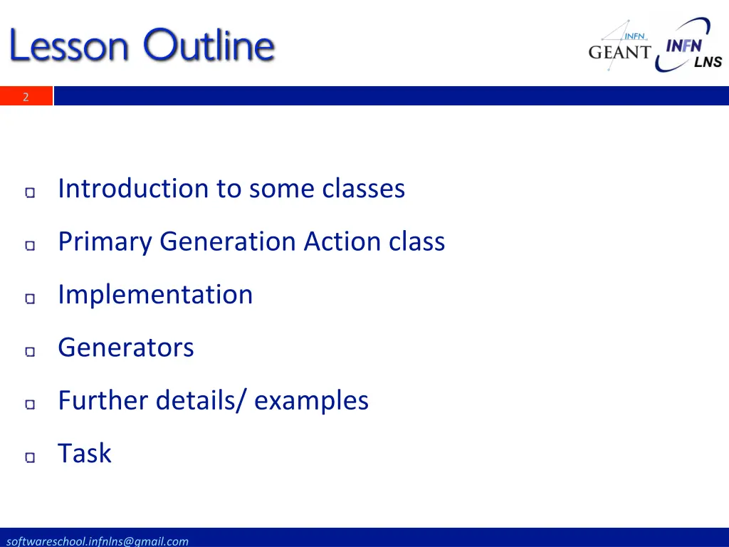 lesson outline