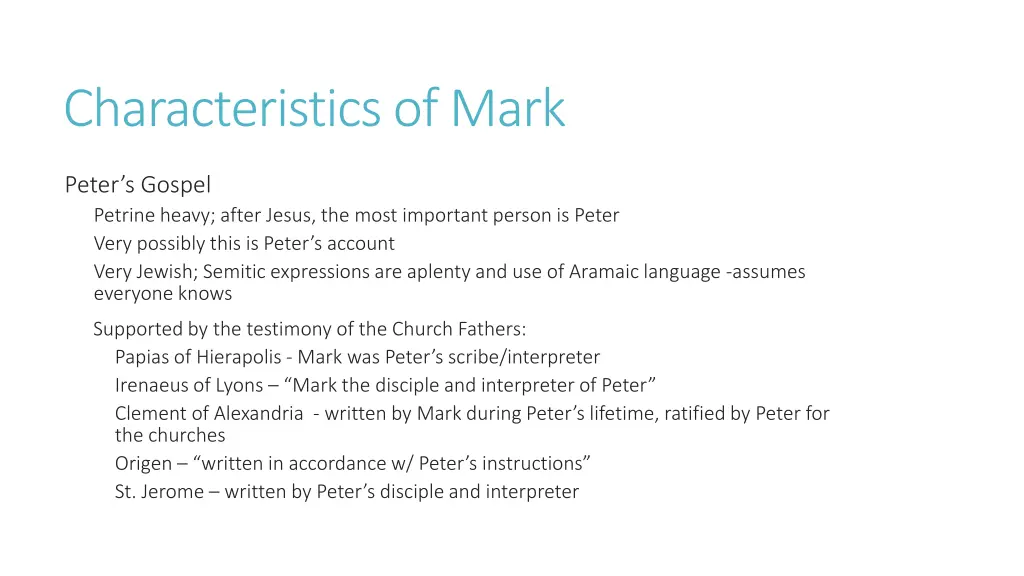 characteristics of mark 2