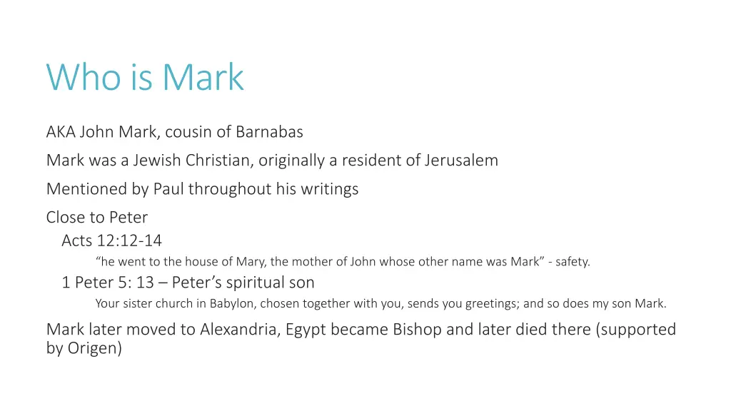who is mark