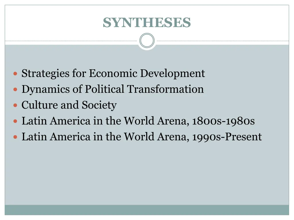 syntheses